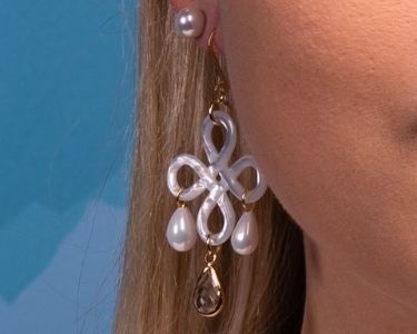 Perles de philippine boucles d'oreilles puces clip perles nacre